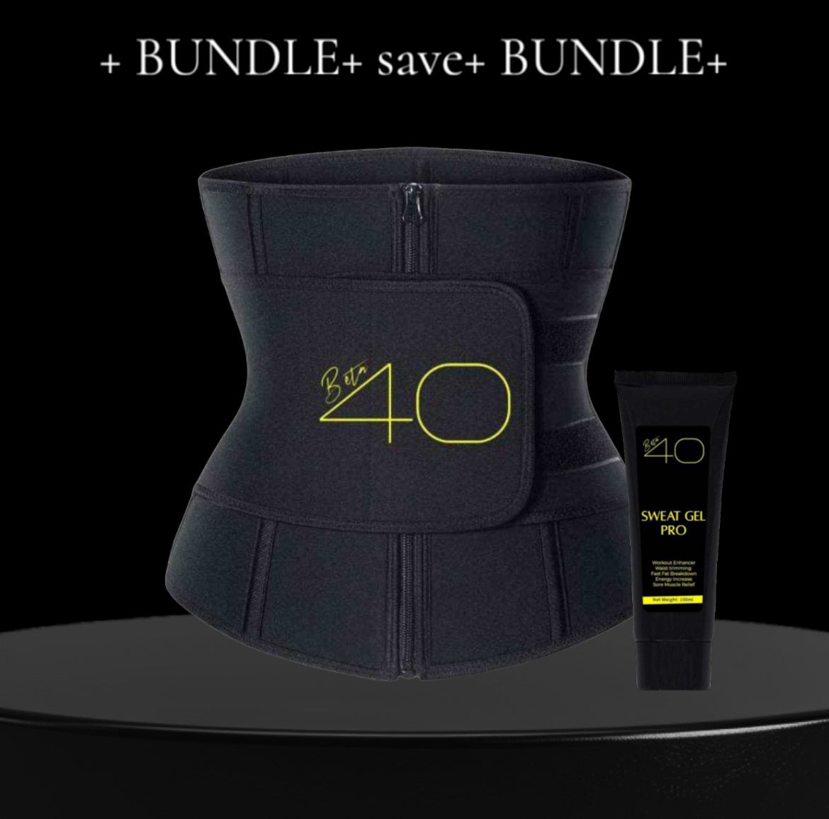 Beta40 Waist Trainer + Sweat Gel Bundle